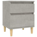 vidaXL 2 db betonszürke éjjeliszekrény 40x35x50 cm