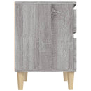 vidaXL 2 db szürke sonoma színű éjjeliszekrény 40x35x50 cm