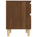 vidaXL 2 db barna tölgy színű éjjeliszekrény 40x35x50 cm