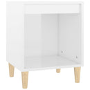 vidaXL magasfényű fehér szerelt fa éjjeliszekrény 40x35x50 cm