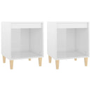 vidaXL 2 db magasfényű fehér éjjeliszekrény 40x35x50 cm