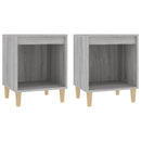 vidaXL 2 db szürke sonoma színű éjjeliszekrény 40x35x50 cm