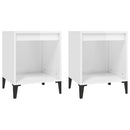 vidaXL 2 db magasfényű fehér éjjeliszekrény 40x35x50 cm