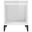 vidaXL 2 db magasfényű fehér éjjeliszekrény 40x35x50 cm