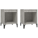 vidaXL 2 db betonszürke éjjeliszekrény 40x35x50 cm