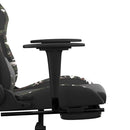 vidaXL fekete és terepszínű műbőr játékszék lábtartóval