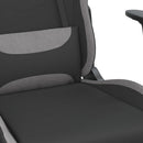 vidaXL fekete és világosszürke szövet játékszék