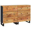 vidaXL 2 db tömör akácfa tálalószekrény 60 x 33 x 75 cm