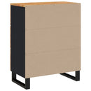 vidaXL 2 db tömör akácfa tálalószekrény 60 x 33 x 75 cm