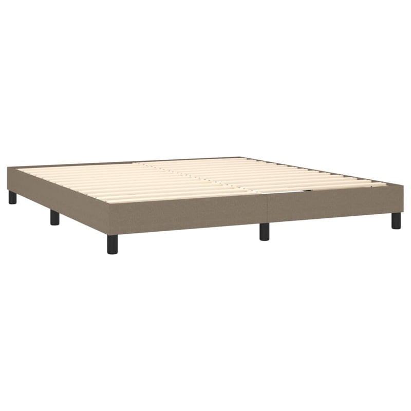 vidaXL tópszínű szövet ágykeret matrac nélkül 160 x 200 cm