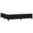 vidaXL fekete szövet rugós ágykeret 200 x 200 cm