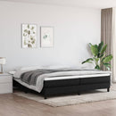 vidaXL fekete szövet rugós ágykeret 200 x 200 cm