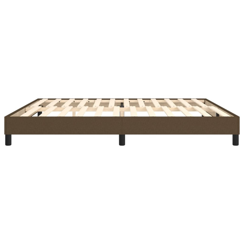 vidaXL sötétbarna szövet rugós ágykeret 200 x 200 cm