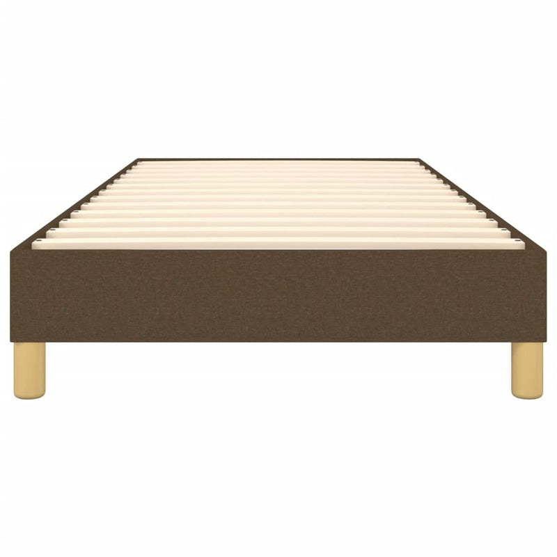 vidaXL sötétbarna szövet rugós ágykeret 90x190 cm