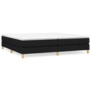 vidaXL fekete szövet rugós ágykeret 200 x 200 cm