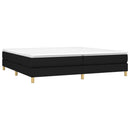vidaXL fekete szövet rugós ágykeret 200 x 200 cm