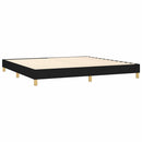 vidaXL fekete szövet rugós ágykeret 200 x 200 cm
