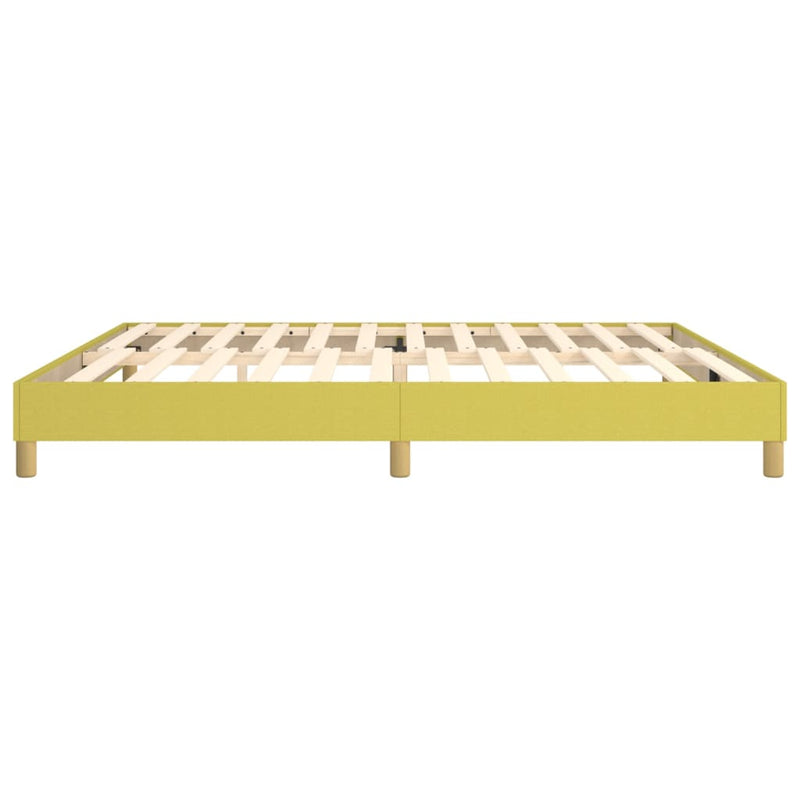 vidaXL zöld szövet ágykeret matrac nélkül 200 x 200 cm