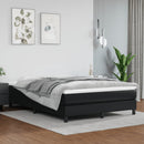 vidaXL fekete műbőr rugós ágykeret 140x190 cm