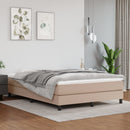 vidaXL cappuccino színű műbőr rugós ágykeret 140 x 190 cm