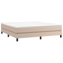 vidaXL cappuccino színű műbőr rugós ágykeret 160x200 cm