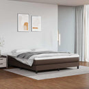 vidaXL barna műbőr rugós ágykeret 180x200 cm