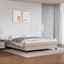 vidaXL cappuccino színű műbőr rugós ágykeret 180x200 cm