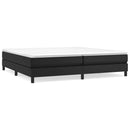 vidaXL fekete műbőr rugós ágykeret 200x200 cm
