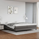 vidaXL szürke műbőr rugós ágykeret 200x200 cm