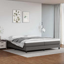 vidaXL szürke műbőr rugós ágykeret 200x200 cm