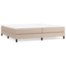 vidaXL cappuccino színű műbőr rugós ágykeret 200x200 cm