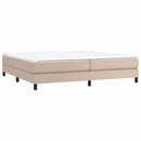 vidaXL cappuccino színű műbőr rugós ágykeret 200x200 cm