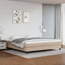 vidaXL cappuccino színű műbőr rugós ágykeret 200x200 cm