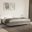 vidaXL világosszürke bársony rugós ágykeret 200 x 200 cm