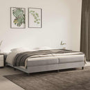 vidaXL világosszürke bársony rugós ágykeret 200 x 200 cm