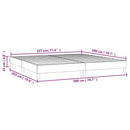 vidaXL sötétkék bársony rugós ágykeret 200x200 cm
