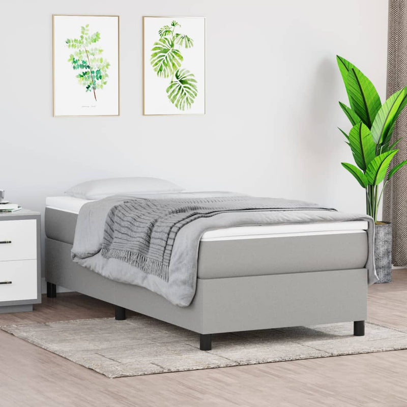 vidaXL világosszürke szövet ágykeret matrac nélkül 80x200 cm