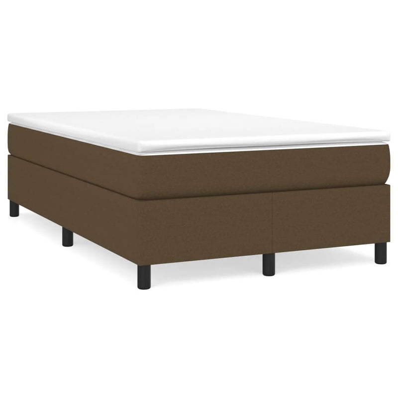vidaXL sötétbarna szövet ágykeret matrac nélkül 120x200 cm