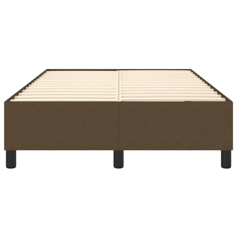 vidaXL sötétbarna szövet ágykeret matrac nélkül 120x200 cm