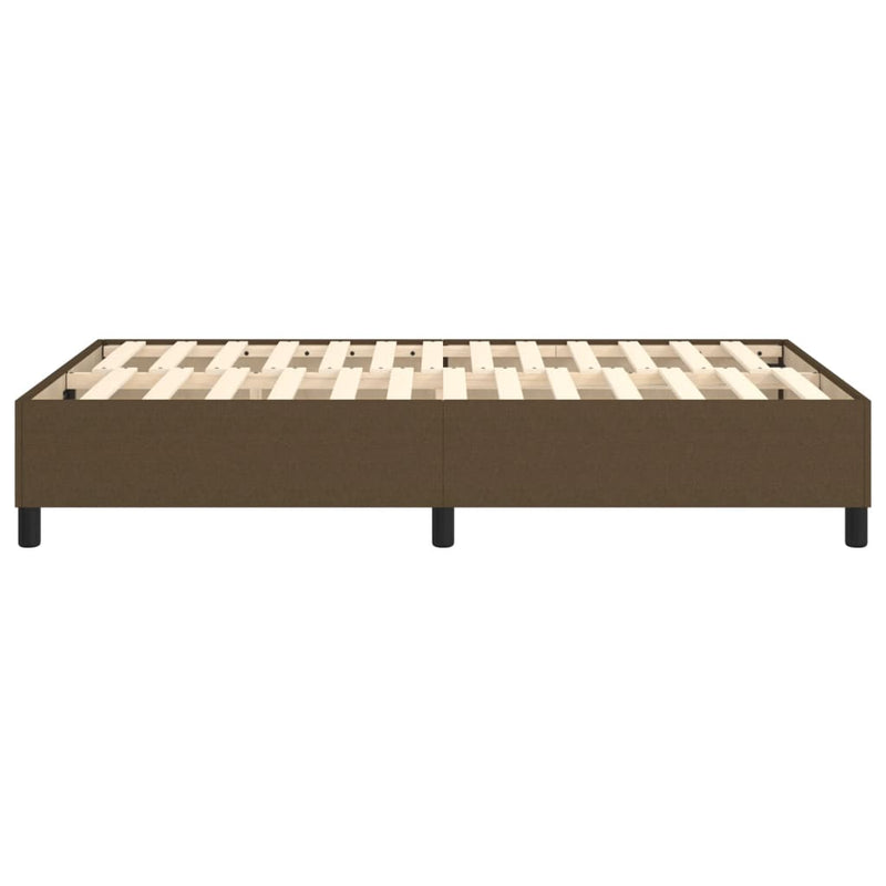 vidaXL sötétbarna szövet ágykeret matrac nélkül 120x200 cm