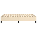 vidaXL krémszínű szövet rugós ágykeret 120x200 cm