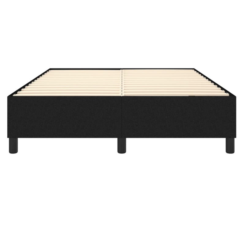 vidaXL fekete szövet ágykeret matrac nélkül 140 x 190 cm