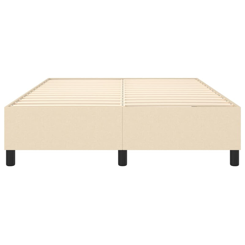 vidaXL krémszínű szövet ágykeret matrac nélkül 140 x 190 cm