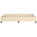 vidaXL krémszínű szövet rugós ágykeret 140 x 190 cm