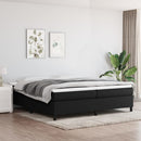 vidaXL fekete szövet rugós ágykeret 200 x 200 cm