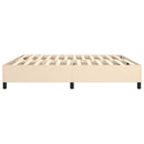 vidaXL krémszínű szövet rugós ágykeret 200 x 200 cm