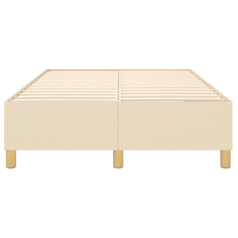 vidaXL krémszínű szövet ágykeret matrac nélkül 120x200 cm