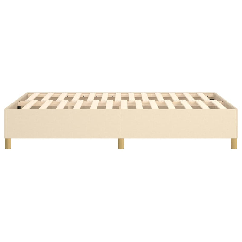 vidaXL krémszínű szövet ágykeret matrac nélkül 120x200 cm