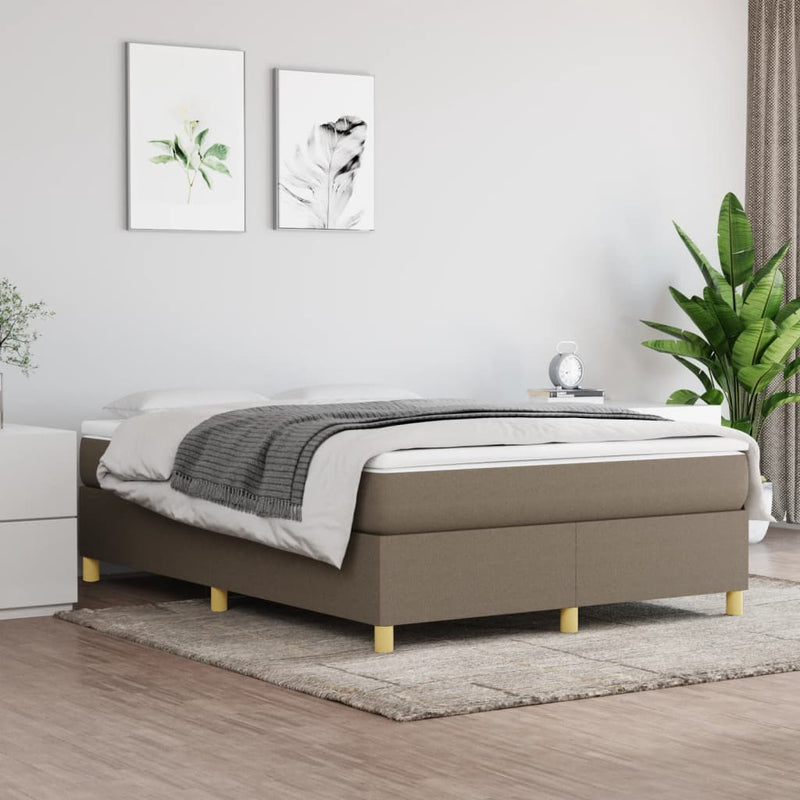 vidaXL tópszínű szövet ágykeret matrac nélkül 140 x 200 cm