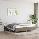 vidaXL tópszínű szövet rugós ágykeret 180 x 200 cm